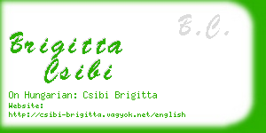 brigitta csibi business card
